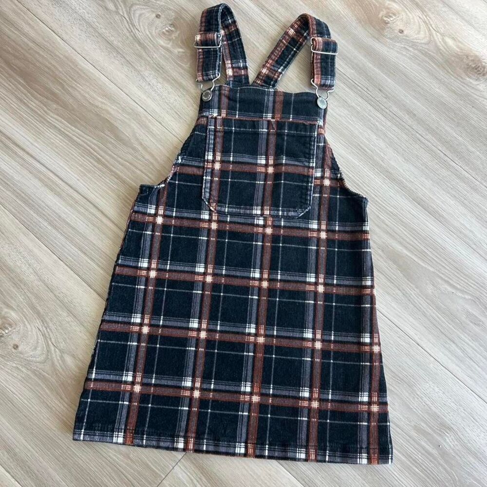 Art Class Plaid Fall Farm Harvest Thanksgiving Dress sz 6